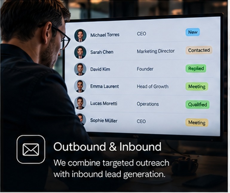 Outbound and inbound lead generation